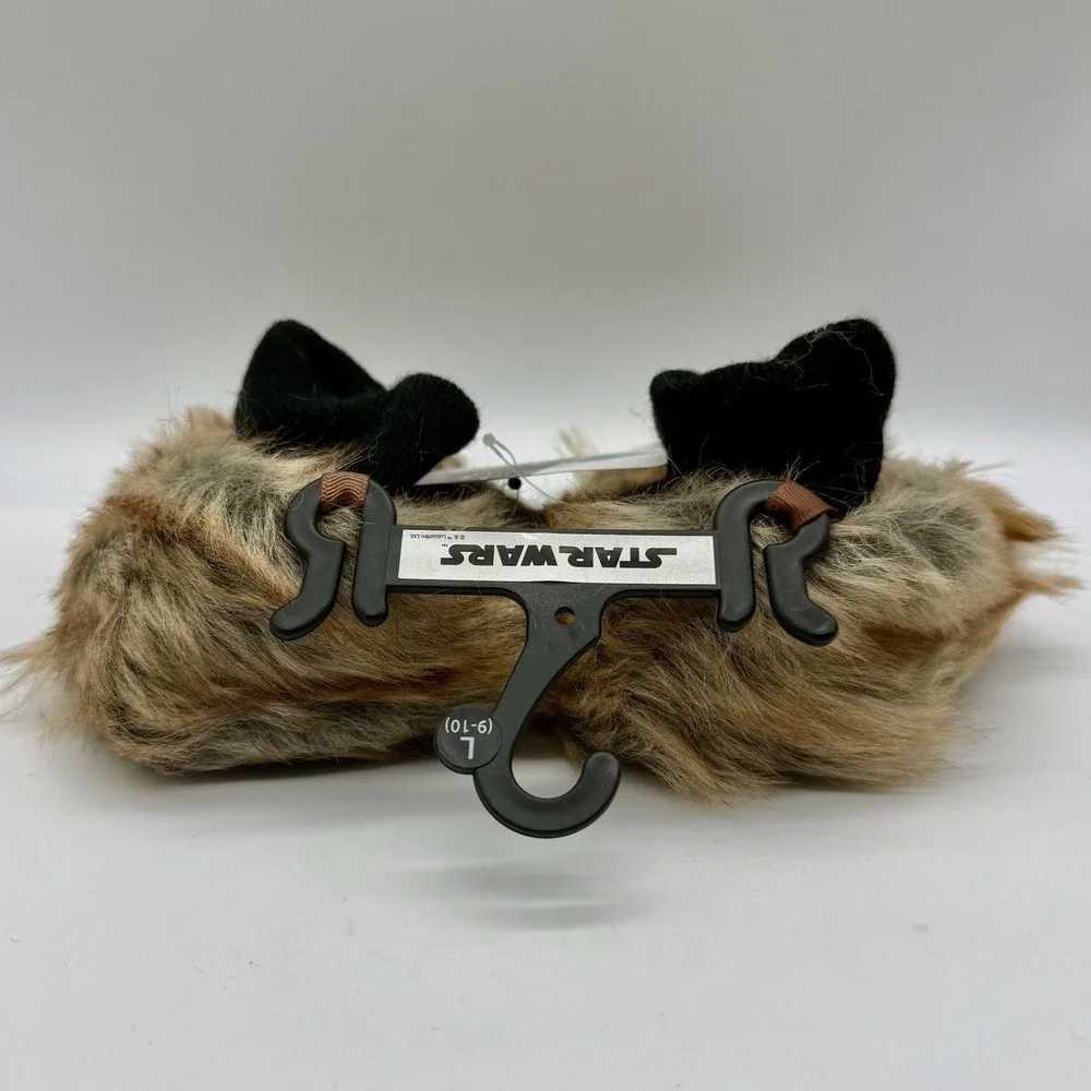 Disney Star Wars‎ Slippers Chewbacca Faux Fur KIDS Size Large 9-10 STF6514ASW